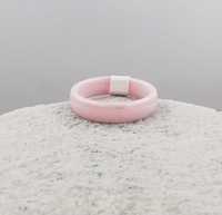 62990 Pierścionek obrączka ceramiczna różowa gładka średnica 19 mm