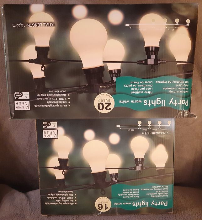 Lampki led girlanda ogrodowa zewnętrzna ok 11 ii 13 metrów sieciowa