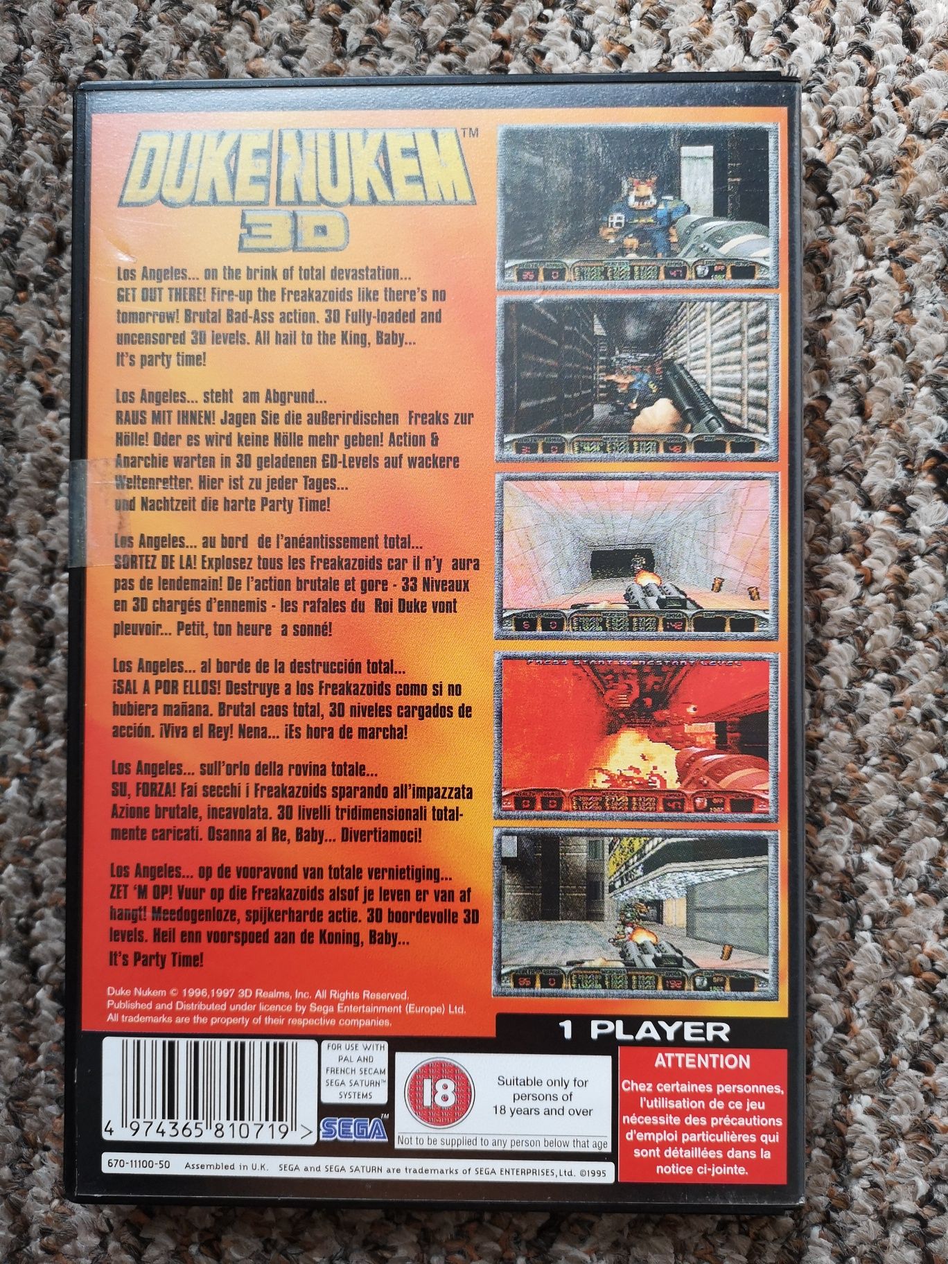 Sega Saturn gra Duke Nukem PAL angielski ideał bez rys