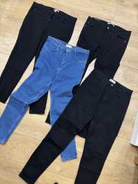 Zestaw 4 spodni rurki, skinny jeans Zara, H&M rozmiar 42 jak nowe