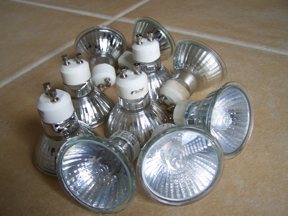 Lâmpadas halogeneo GU10 - luz, iluminação, candeeiro - BAIXA DE PREÇO