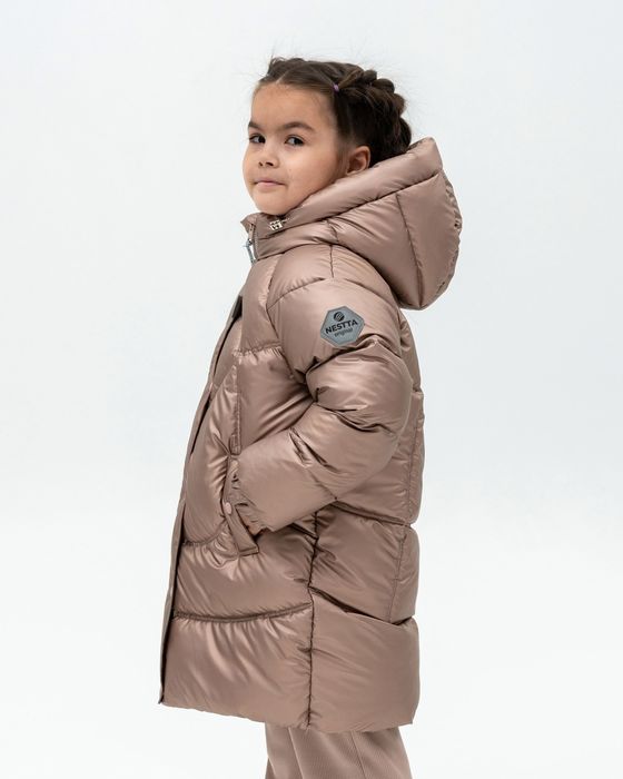 Куртка пальто пуховик зимова 116,122,,134на дівчинку Nestta 116-134