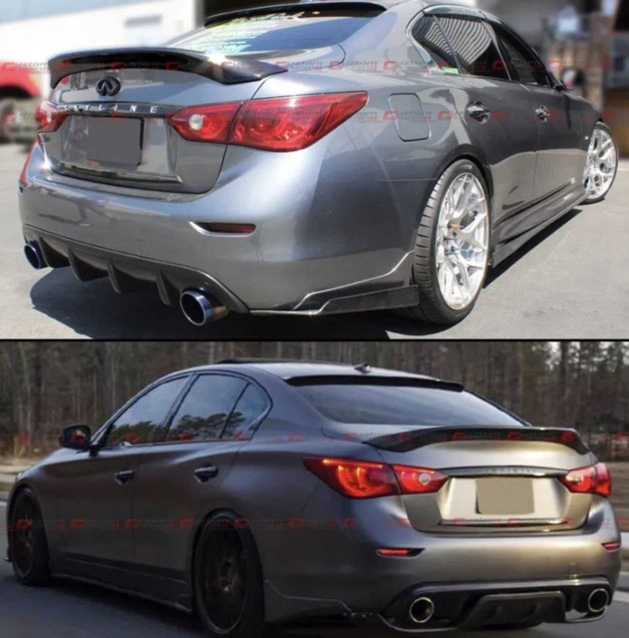 Спойлер Infiniti Q50 RS диффузор сплиттер губа зеркала пороги сплiтер