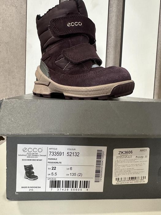 Зимні черевики для дівчинки ECCO 22 розмір