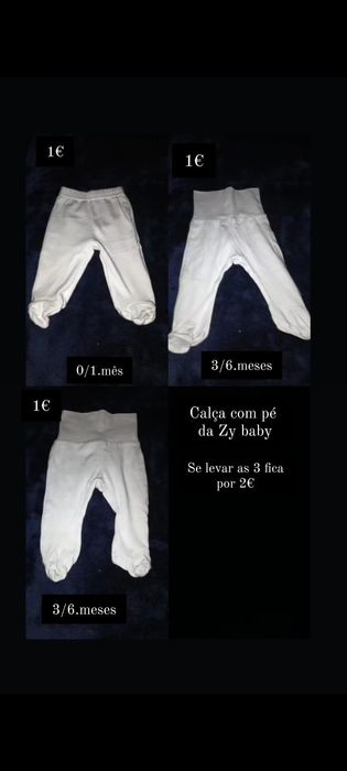 Roupa para bebê em 2 mão