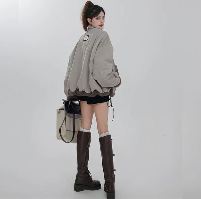 Двостороння парка жіноча Куртка шубка  кролик 2 в 1 | S M L