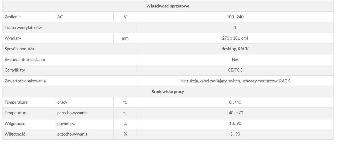 Switch zarządzalny PoE ULTIPOWER 382SFP 8xGE 8xPoE 2xSFP 1000Mb/s 200W