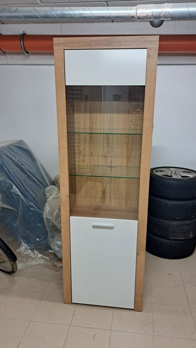szafka wisząca Balder 120 cm otwarta dąb riviera