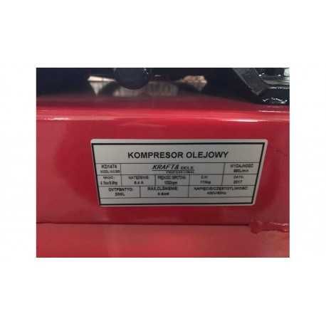 Kompresor olejowy sprężarka 200L 3 Tłoki KD1474 + Seperator 8 Bar