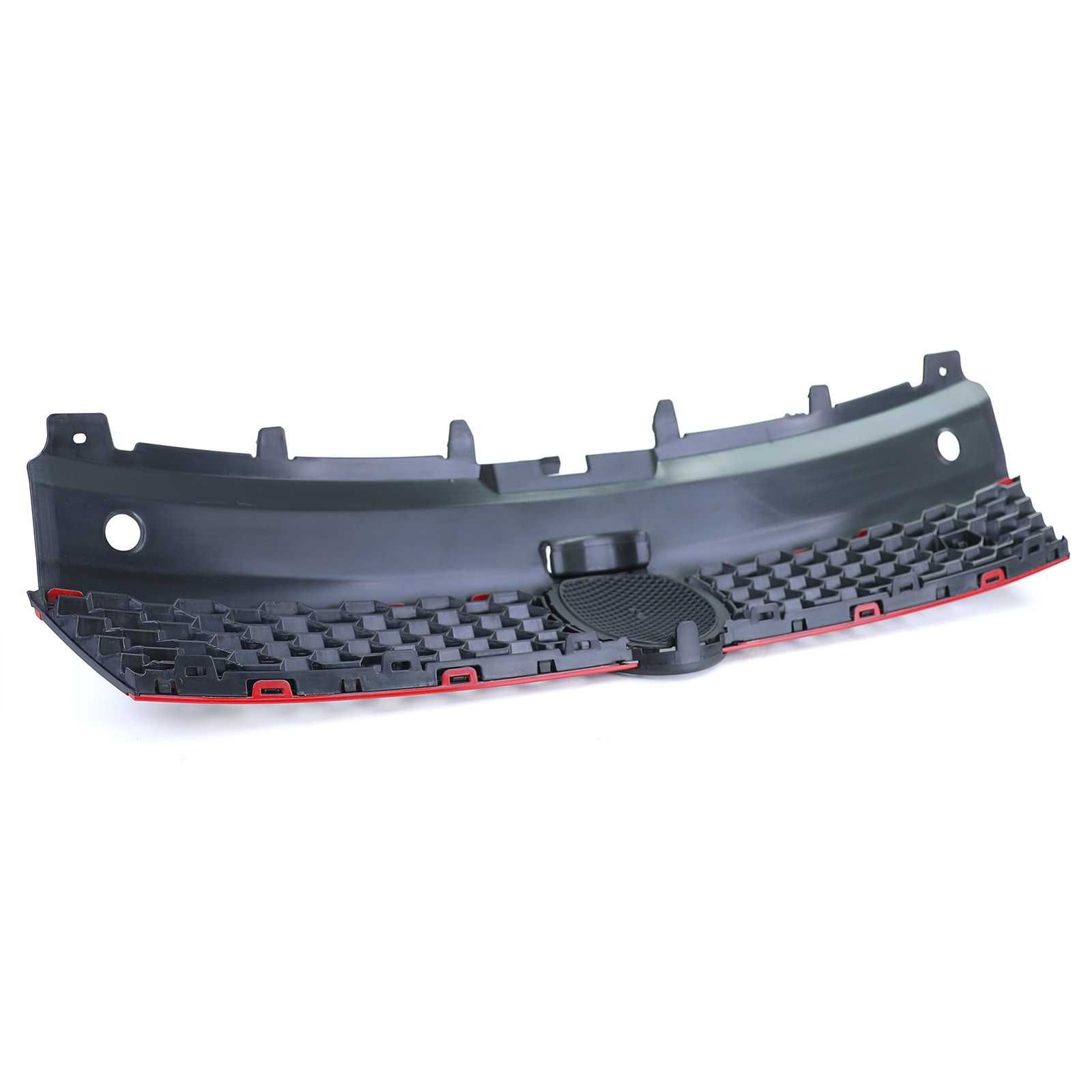 Grelha preta vermelha brilhante para VW Polo 5 6R 6C 2009 a 2017 GTI