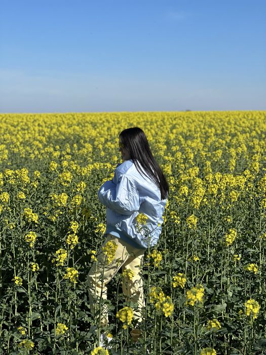 Бомбер оверсайз блакитний