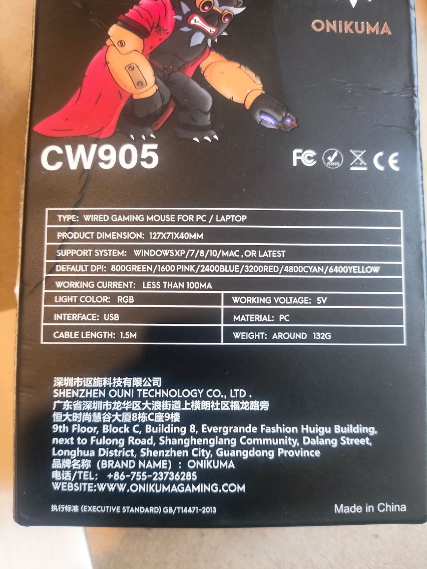 ЗНИЖКА!!! НОВА Комп'ютерна миша ігрова Onikuma CW905 Black