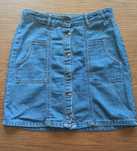 Spódnica jeans guziki trapezowa