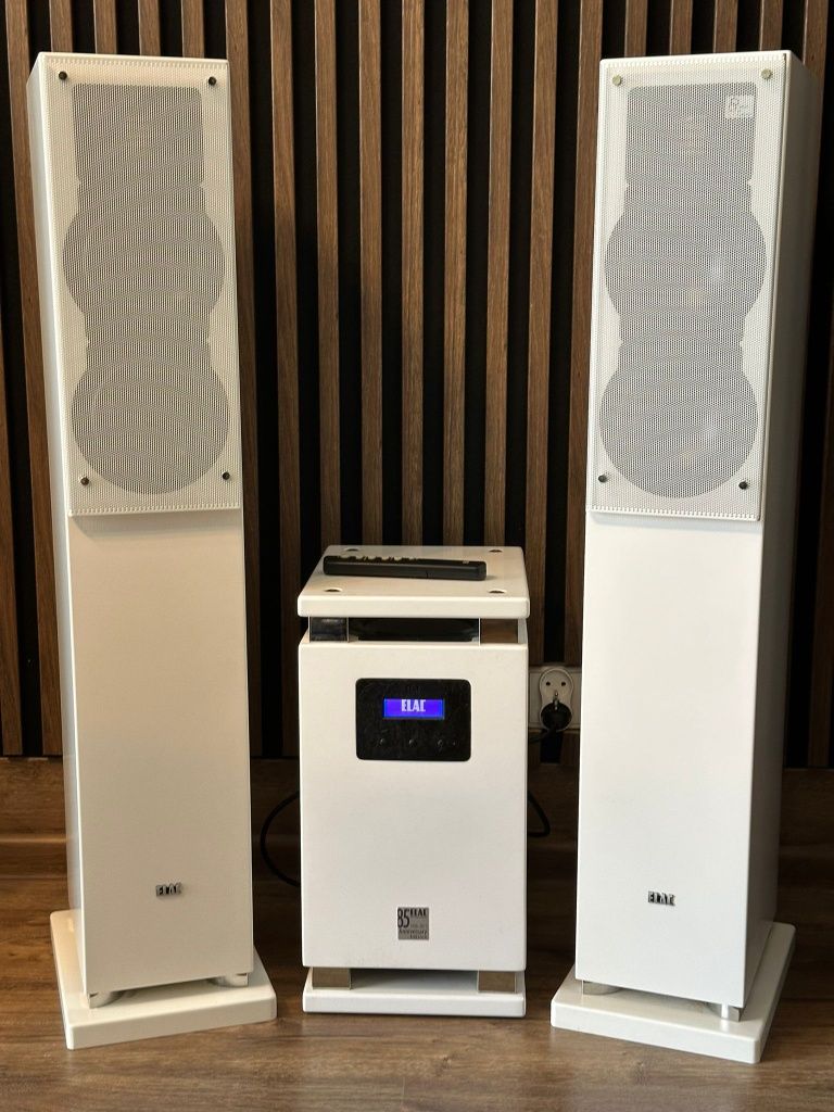Zestaw audio 2.1 Kolumny Elac FS 197 Subwoofer Aktywny 2060D Białe