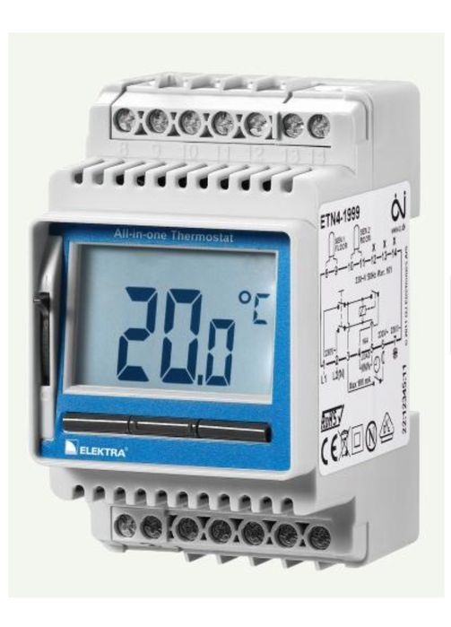 Elektra ETN4-1999 терморегулятор для теплої підлоги/обігріву труб