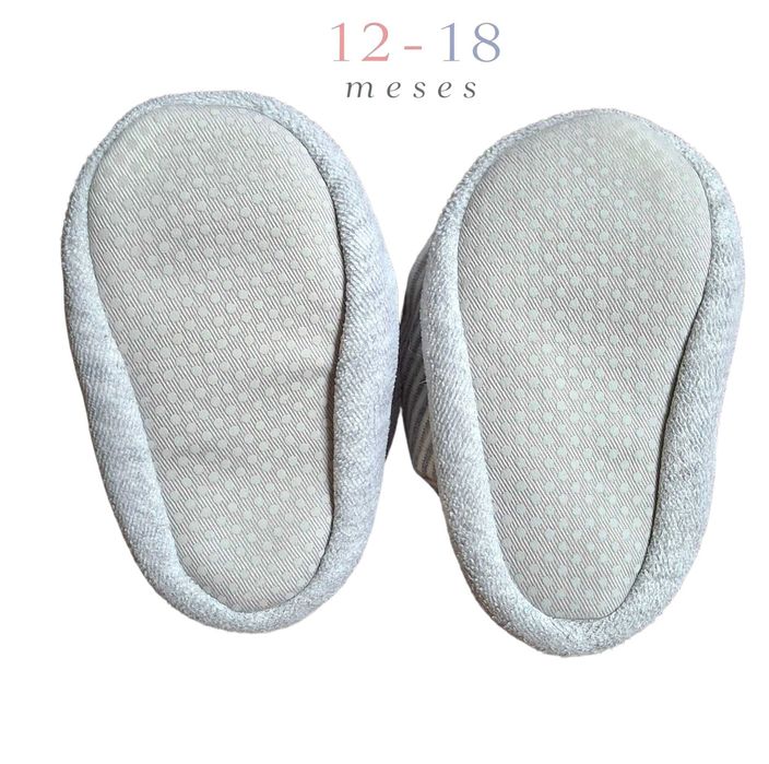Pantufas Cinzentas Primark 12-18 meses