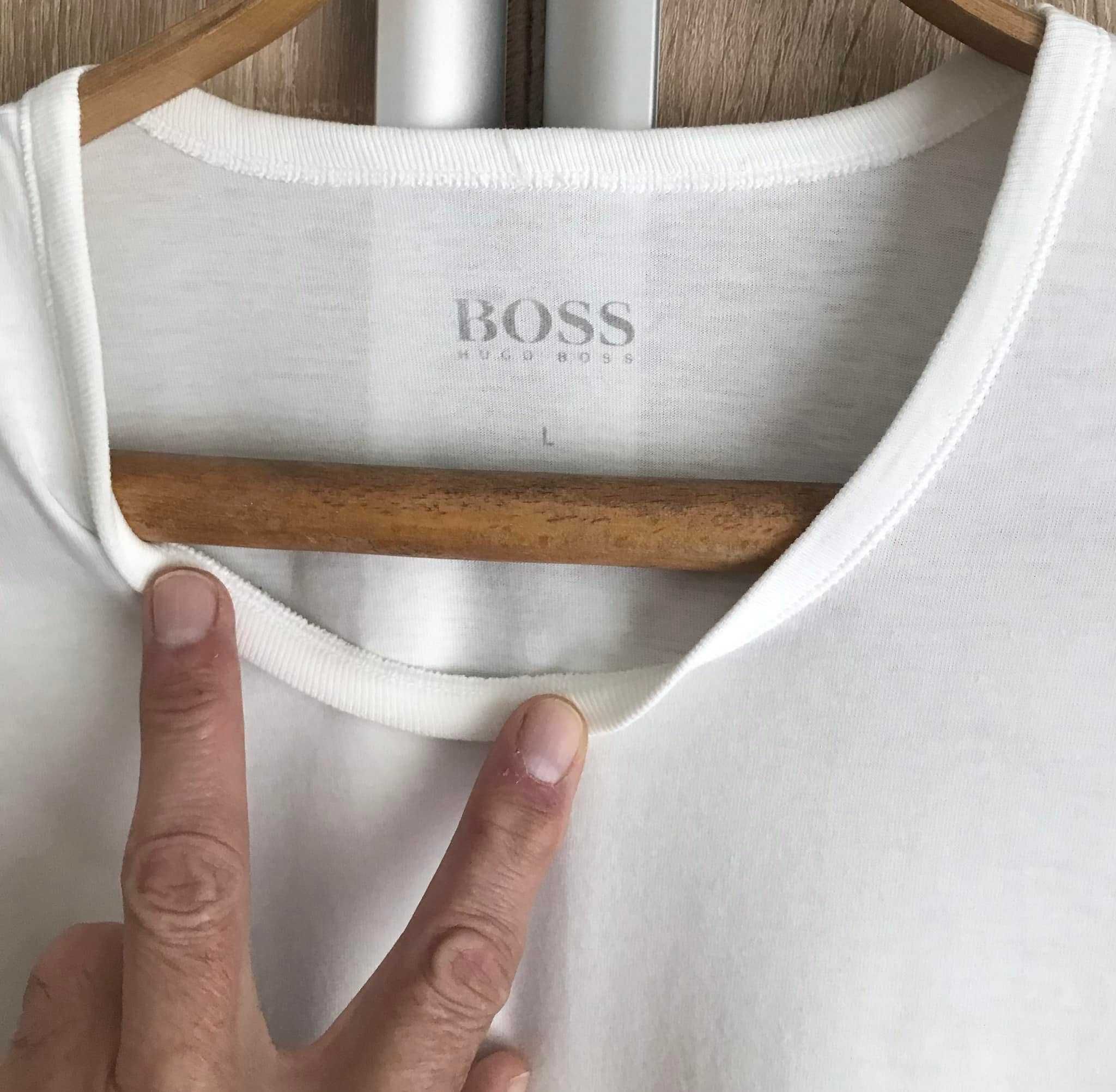 HUGO BOSS M(L) оригінал прекрасна біла футболка