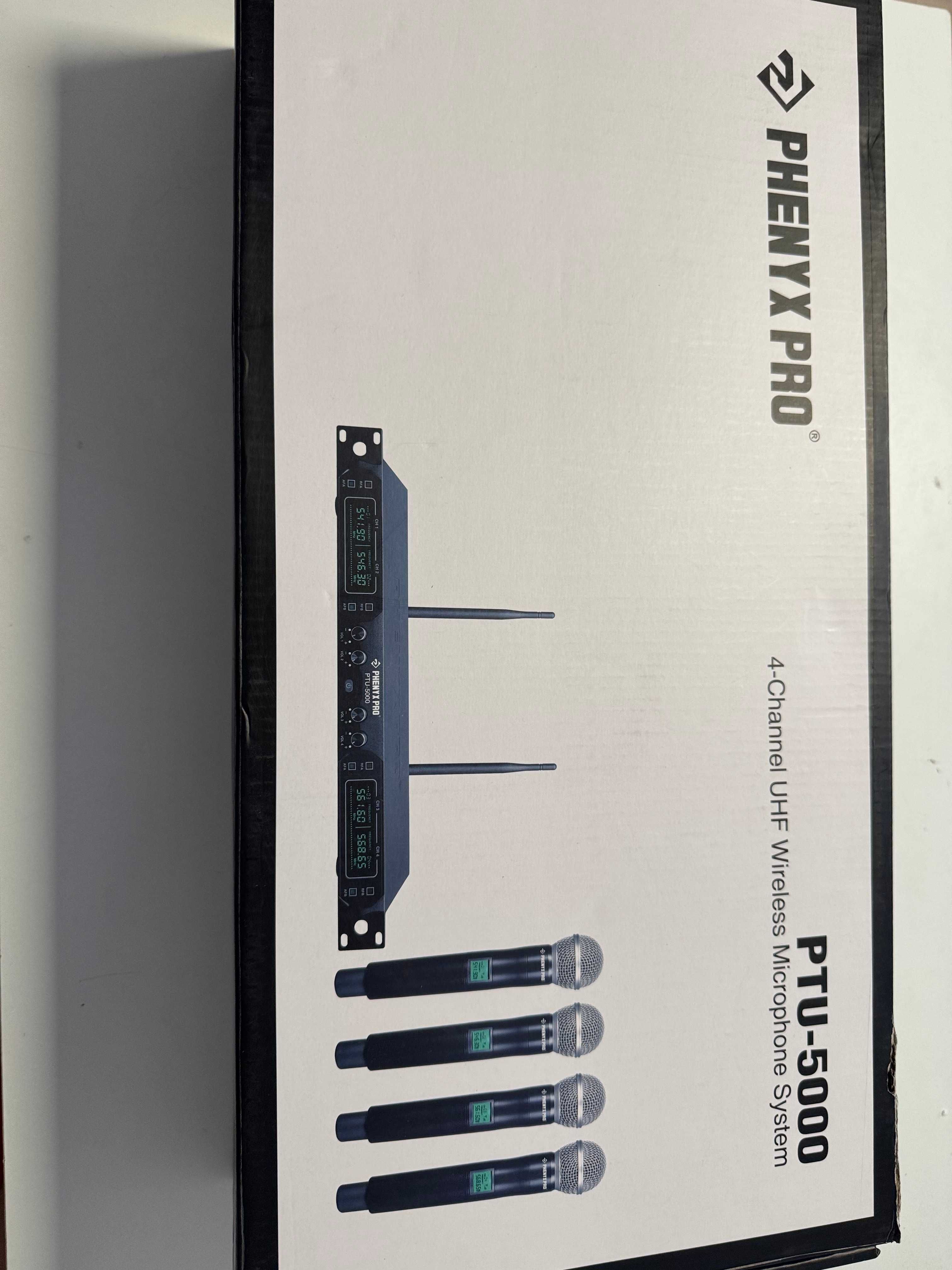 PHENYX PRO PTU 5000 Bezprzewodowe Mikrofony Karaoke, 4-Kanałowe