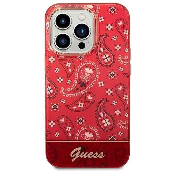 Etui Guess Bandana Paisley do iPhone'a 14 Pro Max 6,7" - Czerwony