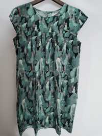 Piękna Sukienka Medicine M 38 miętowa pastelowa liście tunika ciążowa