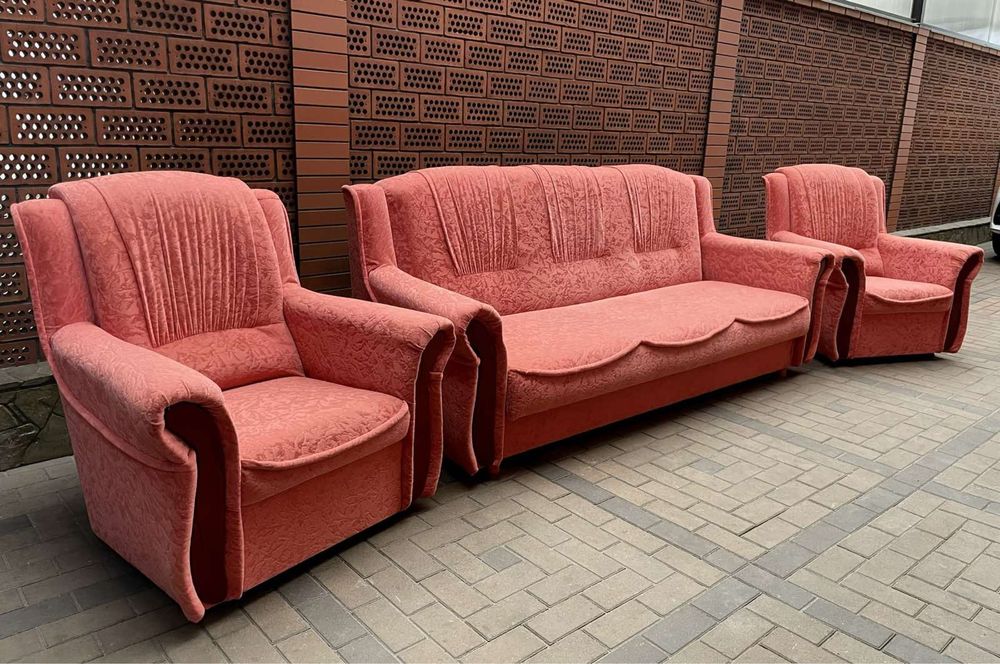 Комплект м'яких меблів "Президент": диван-ліжко + 2 крісла Західна Укр