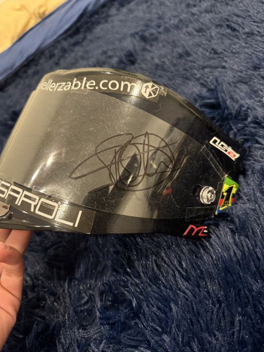 Viseira do Rinaldi e tear off do Bagnaia