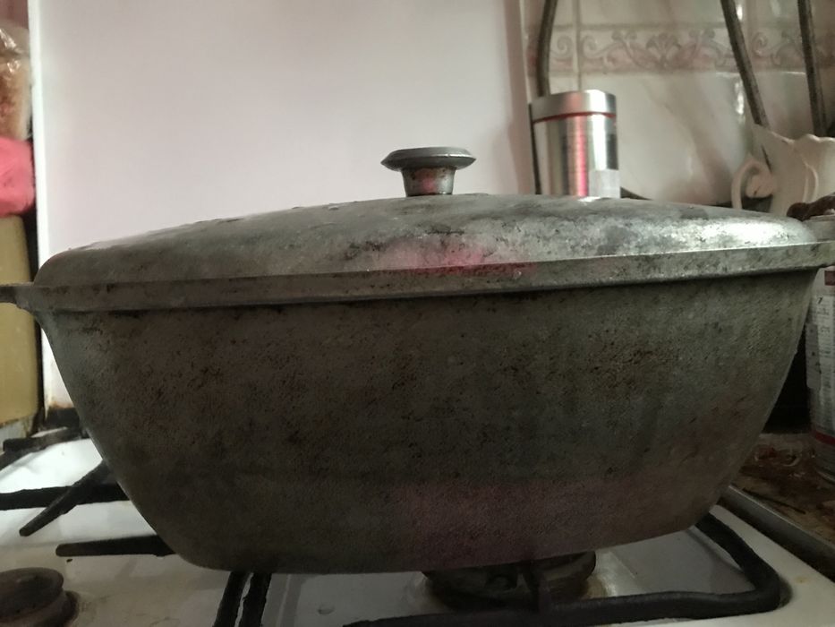 Алюминевая утятница, гусятница, чугунная эмалированная