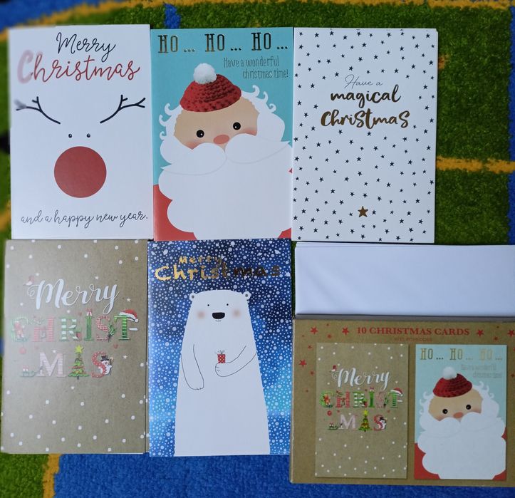 Kartki świąteczne z kopertami 10 sztuk Zestaw