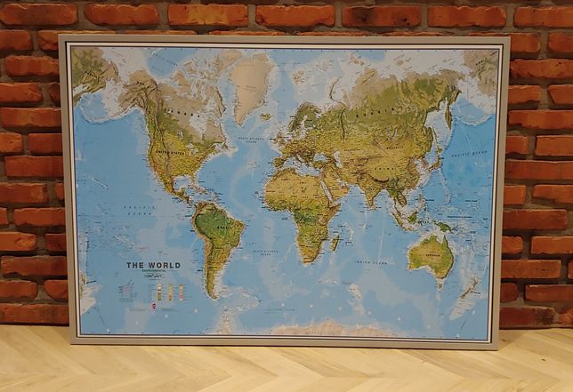 Duża mapa świata 140x100cm IKEA Myrarp