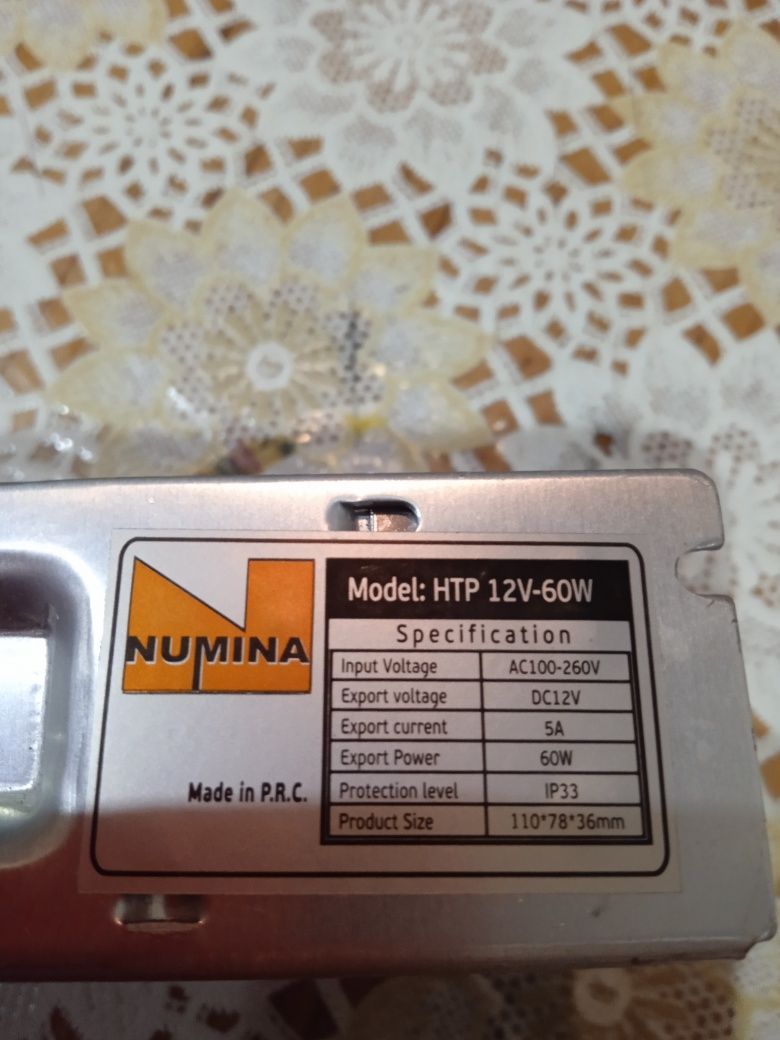 Блок живлення,модель НТР 12 V 60 w.