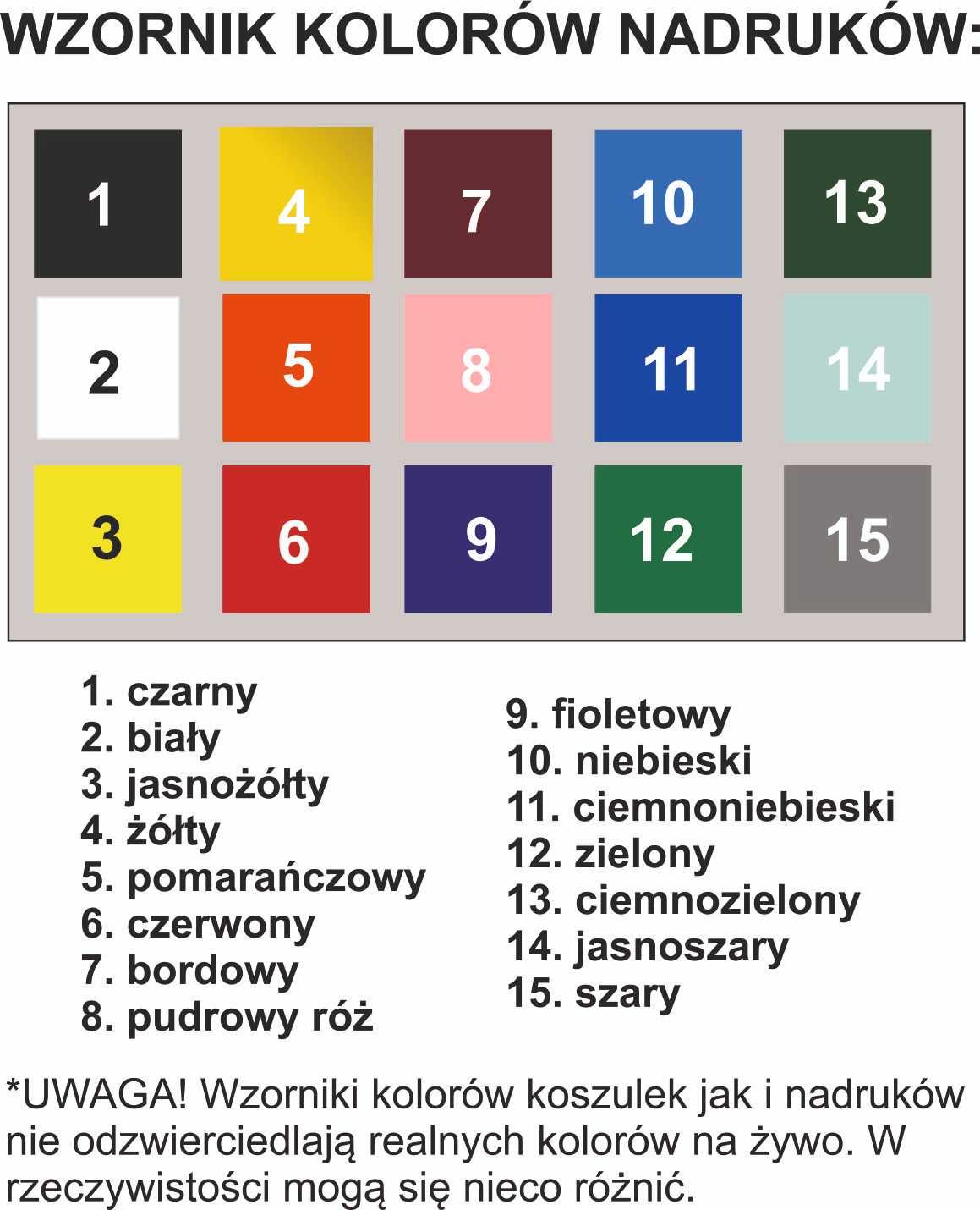 Koszulka z Twoim małym i dużym nadrukiem 1 kolor, format A7+A4