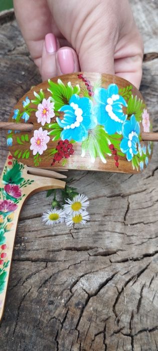 Заколка, гребінець Петріківський розпис.