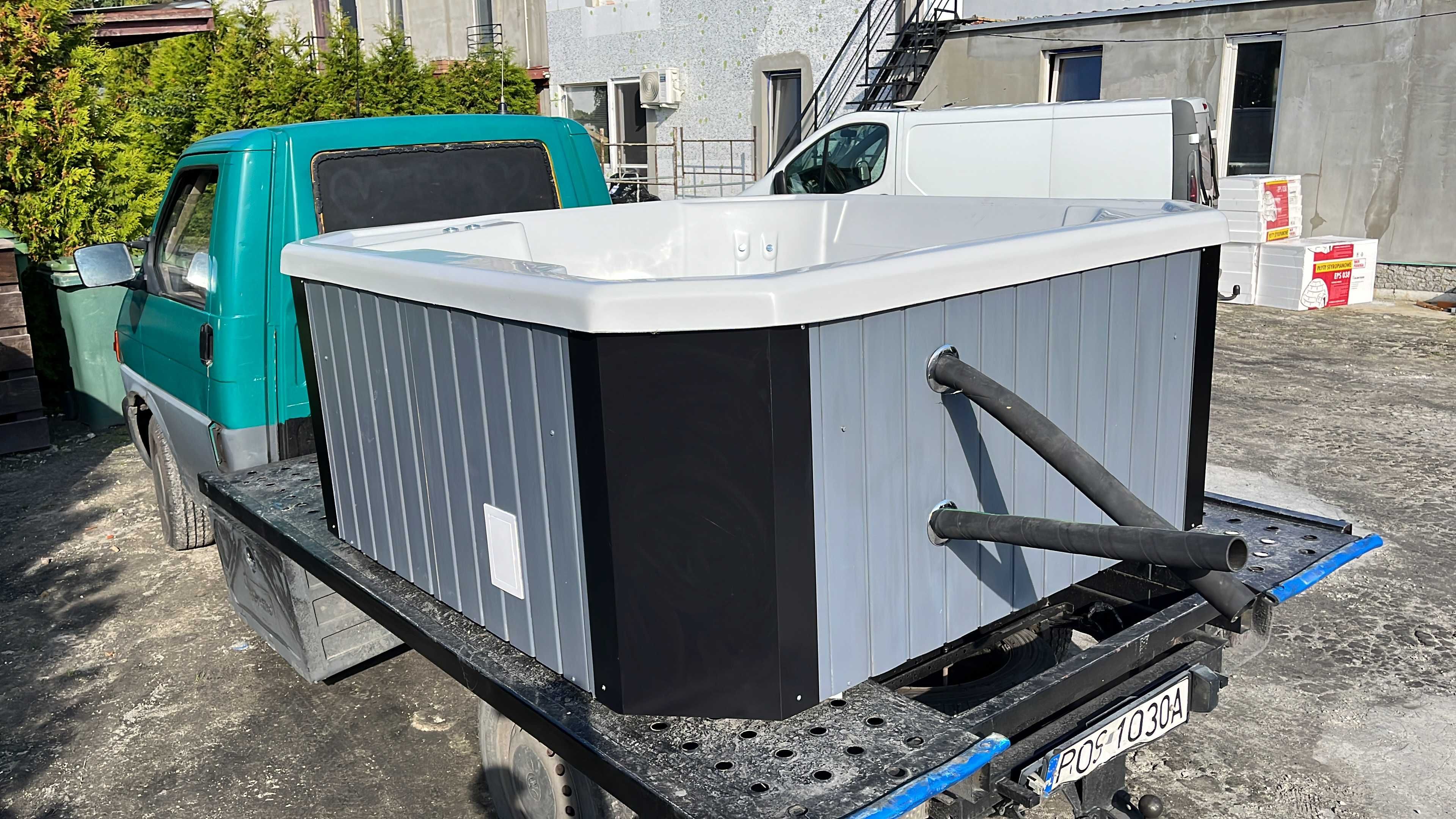 Jacuzzi hydromasaż air masaż grzałka pokrywa balia bania basen ZESTAW