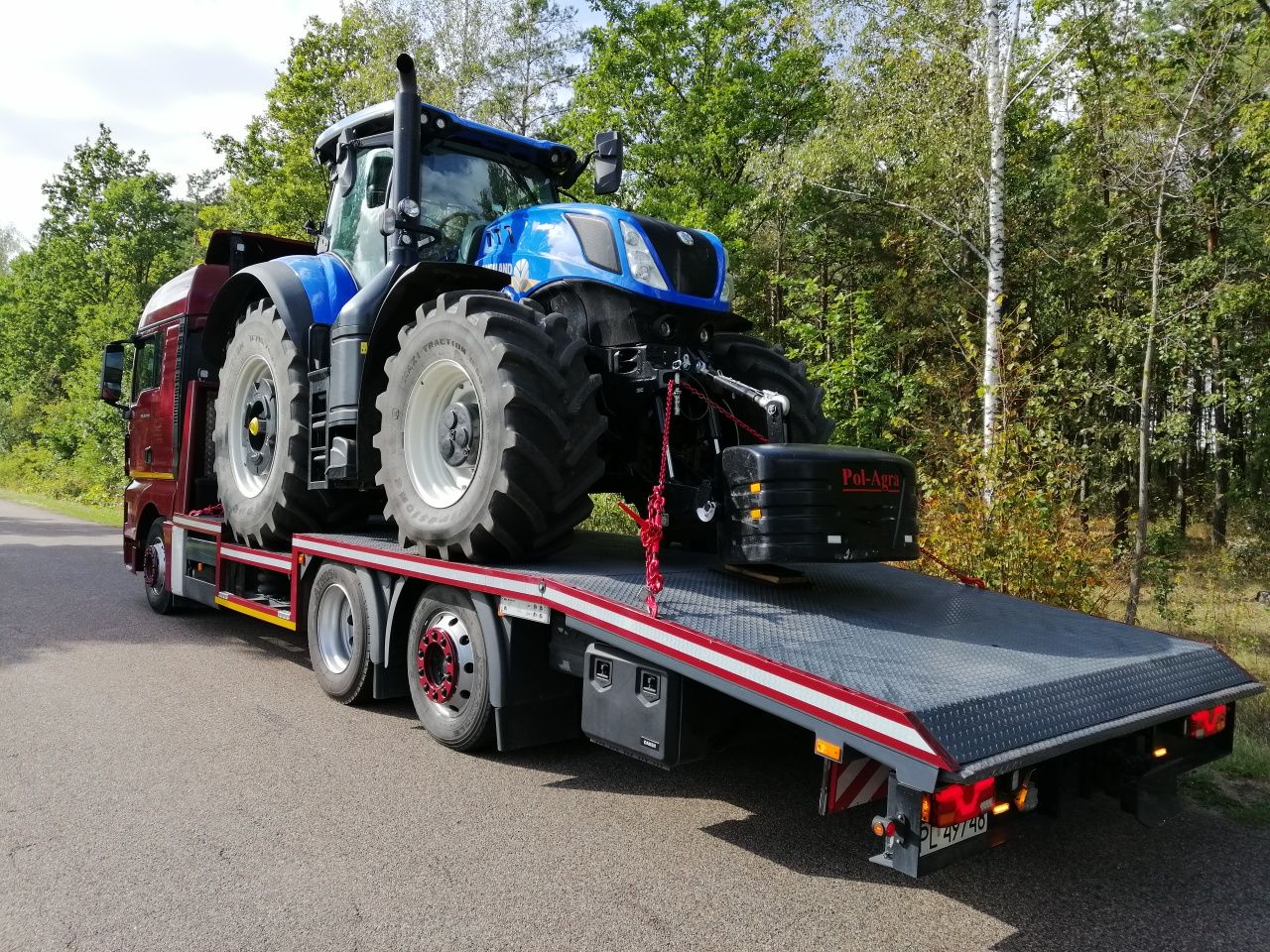 Pomoc Drogowa Transport maszyn rolniczych budowlanych kombajnów