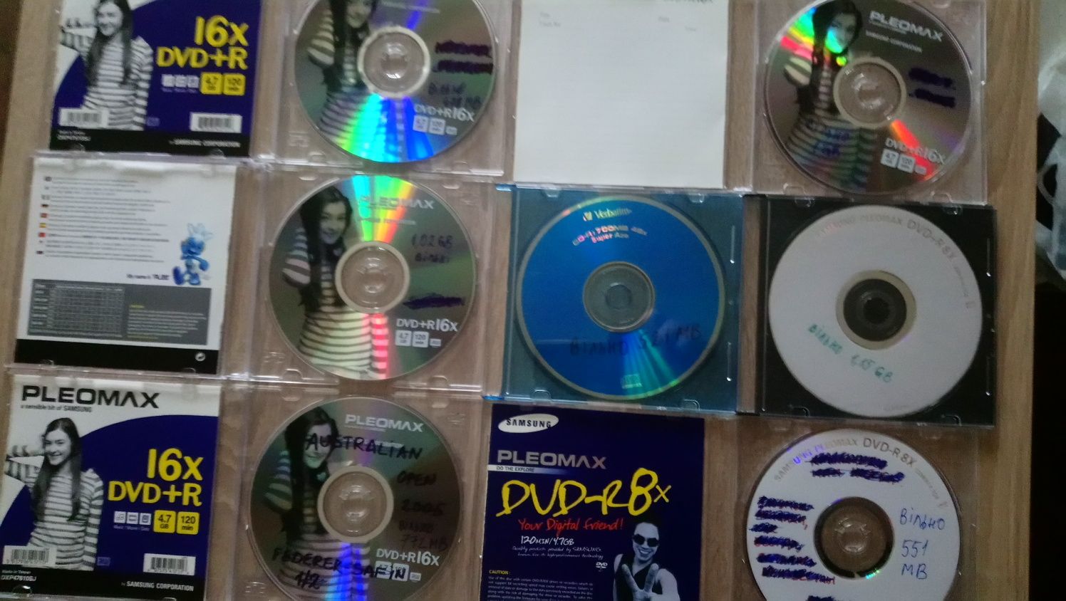 DVD/CD диски со свободным местом