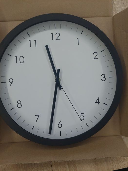 Zegar ścienny – 30,5 cm – klasyczny, czarny – NOWY