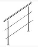 Poręcze schodowe ze stali nierdzewnej 150 cm 2 szt.