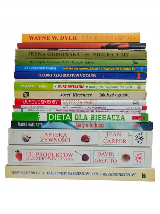 18x Książki Zdrowie Dieta Zioła Poradniki Carper Grotto