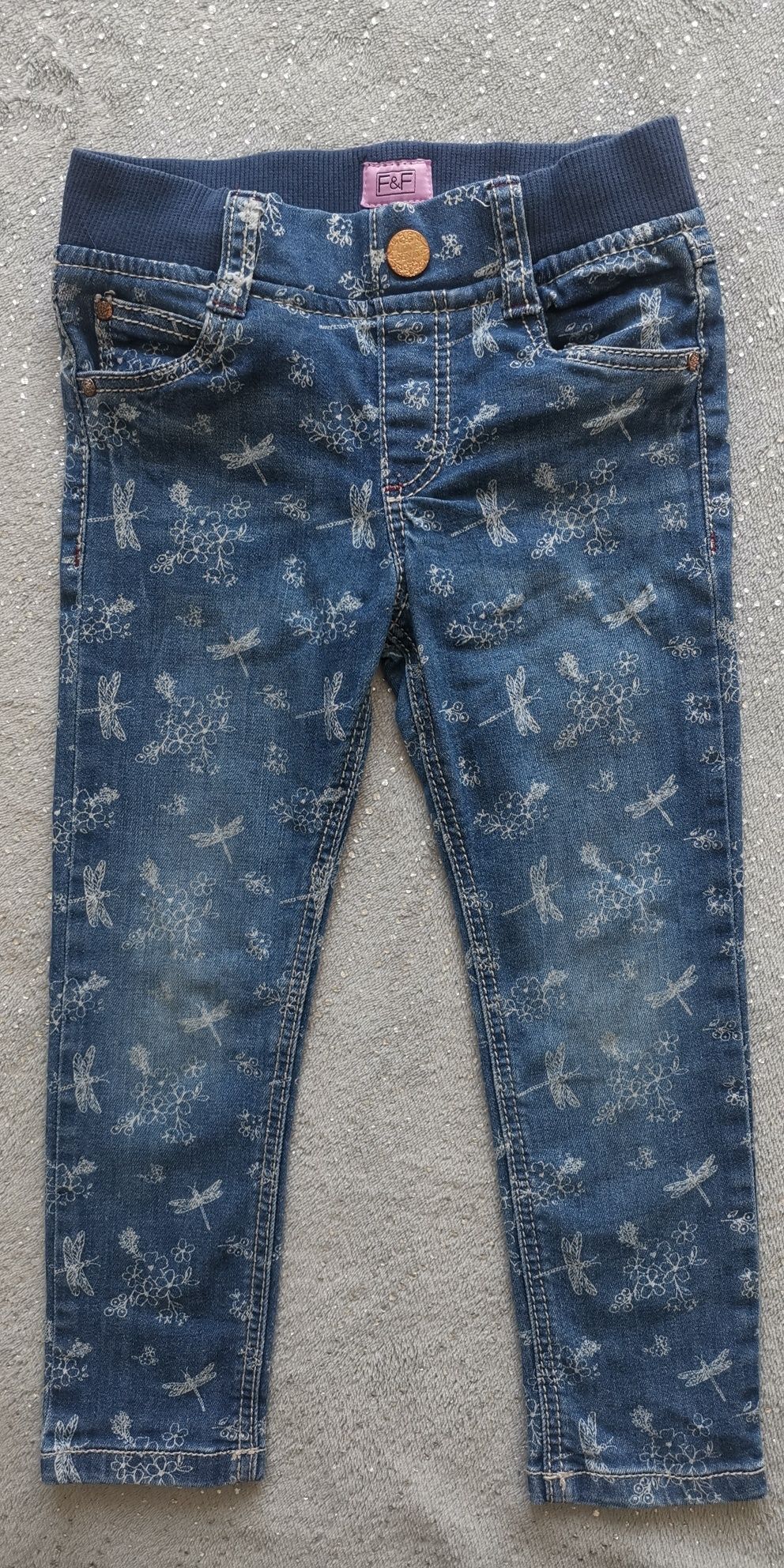 Legginsy jeansowe dla dziewczynki 2-3 lata