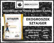 ekogroszek Sztajger- mocny, nie spieka się, niemal 0 popiołu