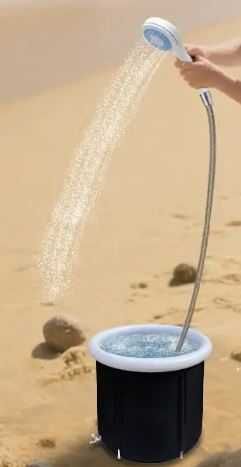 Chuveiro portátil para acampar, viagem