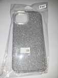 Etui iPhone 13 Pro Max - srebrne brokatowe