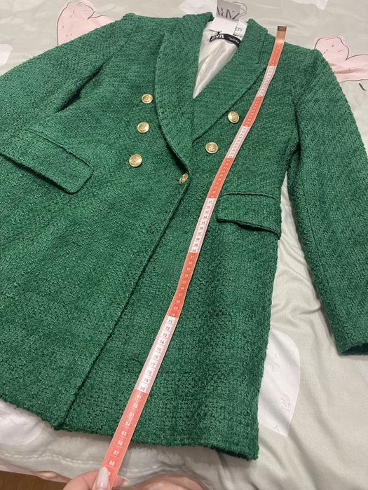 Твідовий теплий піджак-сукня Zara