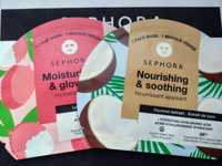 2 sztuki! SEPHORA Face Mask KOKOS i LICZI maska nawilżająca w płachcie