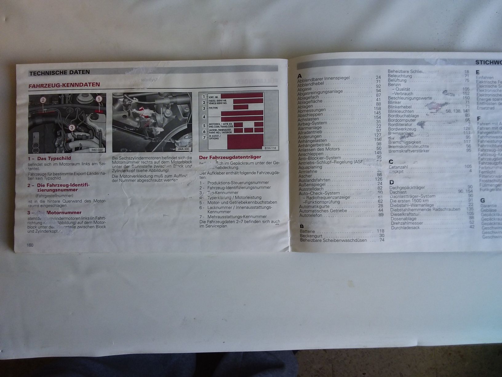 Manual de bordo do utilizador do automóvel Audi 4
