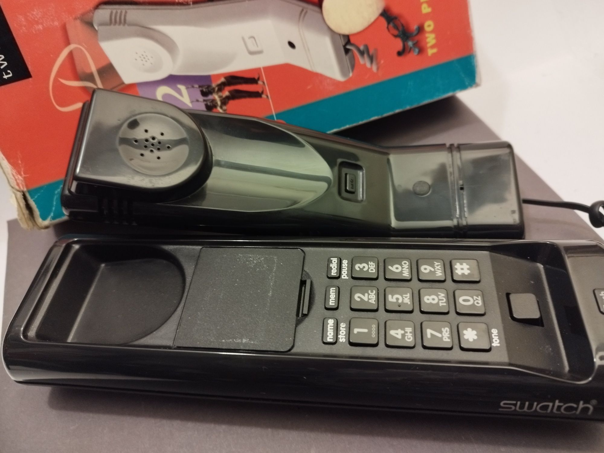 Telefon Swatch twinphone  lata 80  vintage retro prl vintage