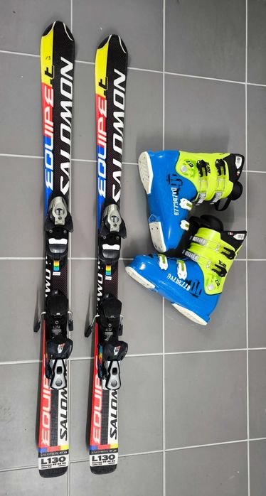 Narty junior Salomon Equipe 130 cm z butami Dalbello Team 260 mm