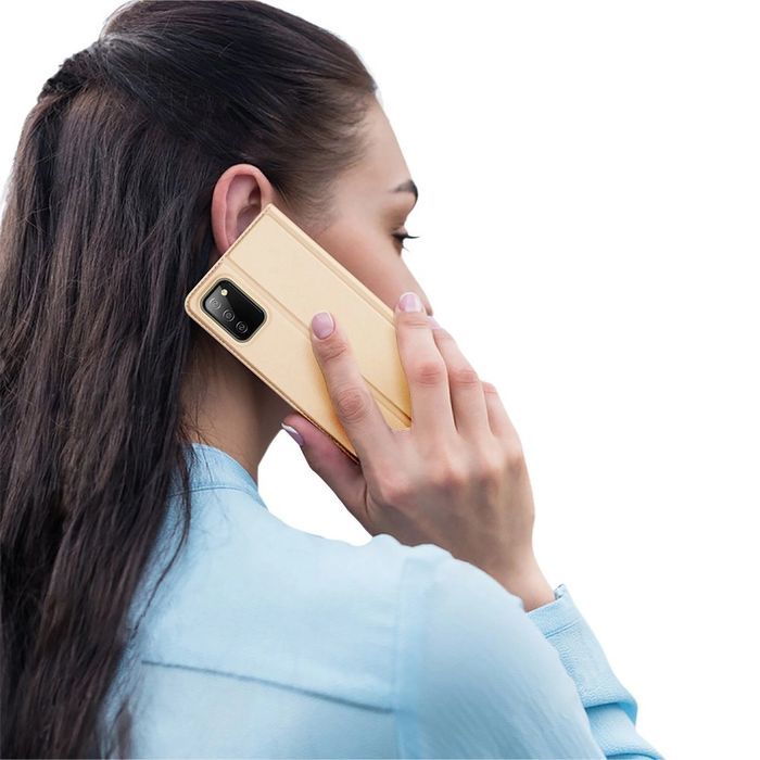 Dux Ducis Skin Pro kabura etui z klapką do Samsung Galaxy A03s złoty