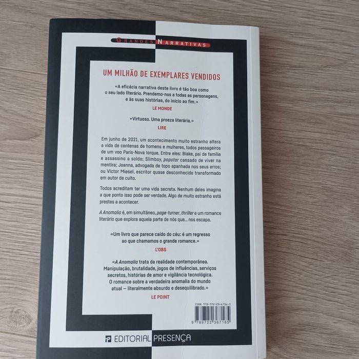 Livro "a anomalia"