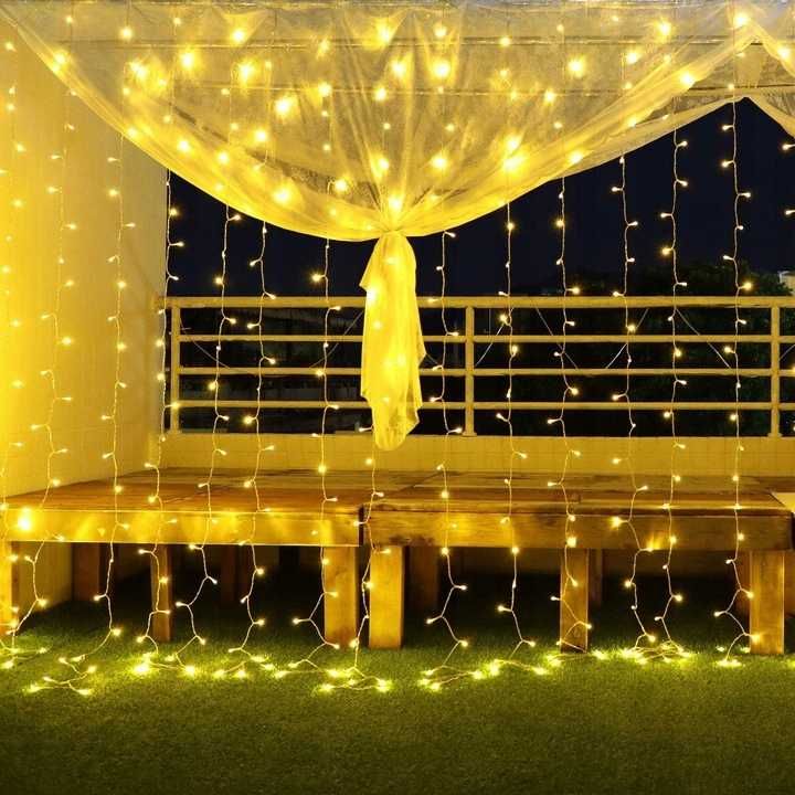 Kurtyna świetlna  led ciepła 3x3m z pilotem USB Świąteczna!